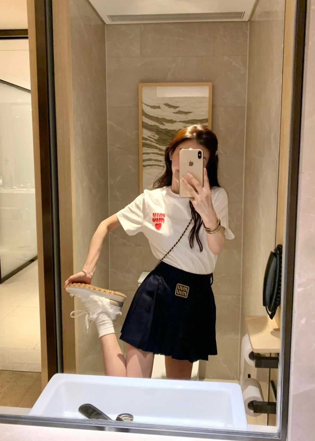 TJ셀러 / 미우미우 반팔티 , 여성 저지 코튼 반팔 티셔츠