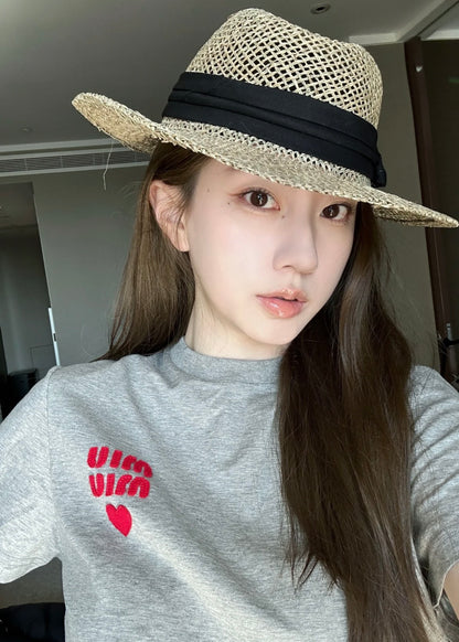 TJ셀러 / 미우미우 반팔티 , 여성 저지 코튼 반팔 티셔츠
