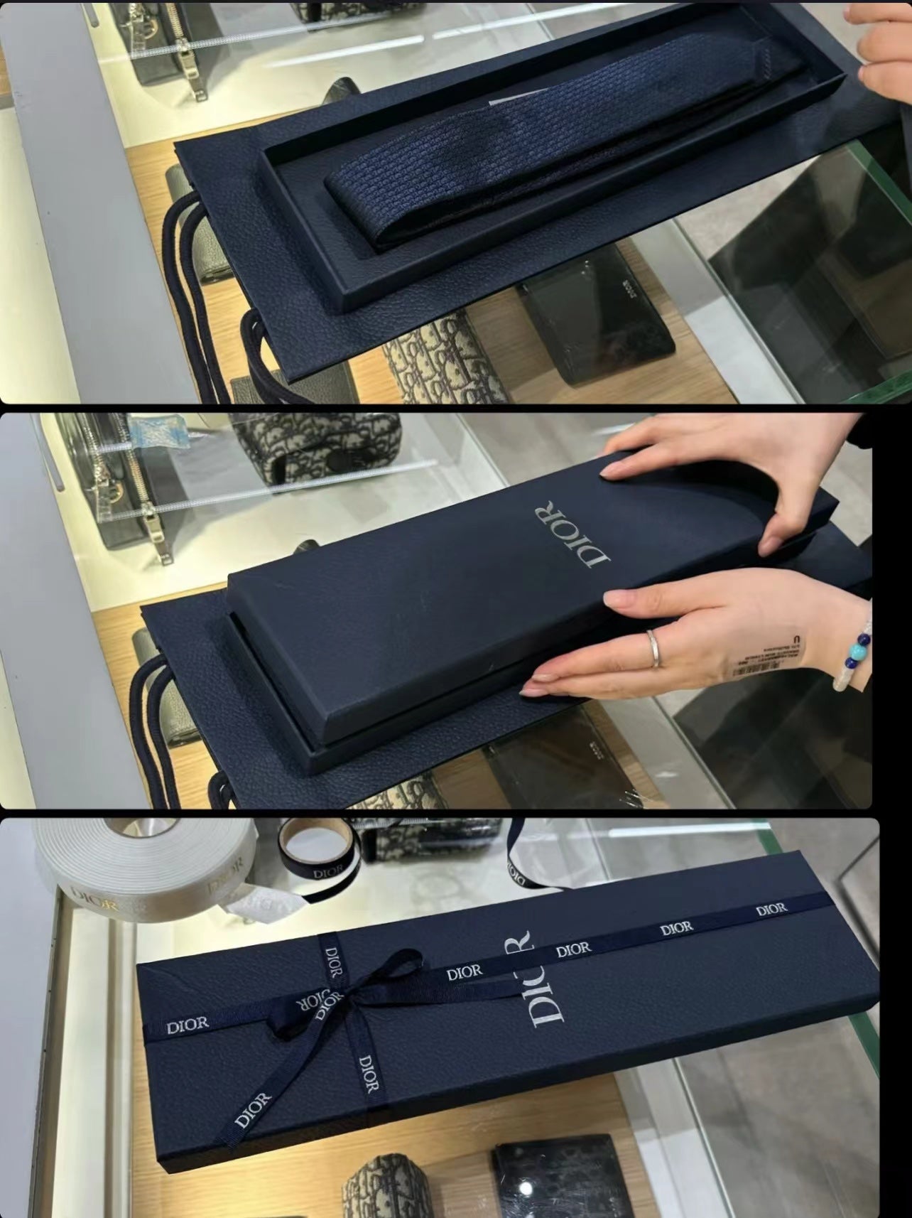 디올 넥타이 선물포장