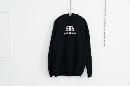 체인 / 발렌시아가 Bb 로고 문자 패턴 프린트 후드티