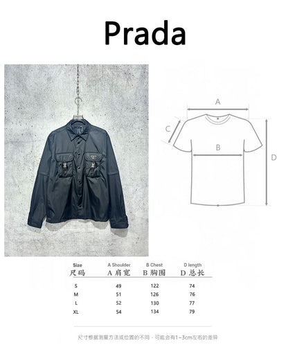체인 / 프라다버튼 루즈 탈부착 긴팔 셔츠 자켓