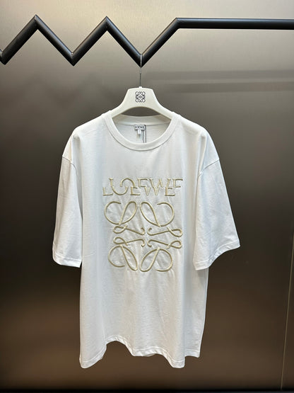 체인2호 / 로에베 트위스트 자수 루즈 반소매 티셔츠 , 로에베 반팔티