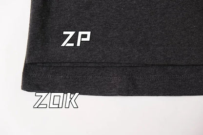 ZOK / 로에베 반팔티 ,로고 자수 차콜 그레이