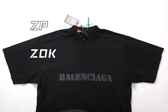 ZOK / 발렌시아가  파리 SS24 레터링 효과 반팔
