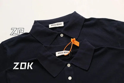 zok 공장 / 미우미우 남성 여성 폴로넥 반팔 셔츠