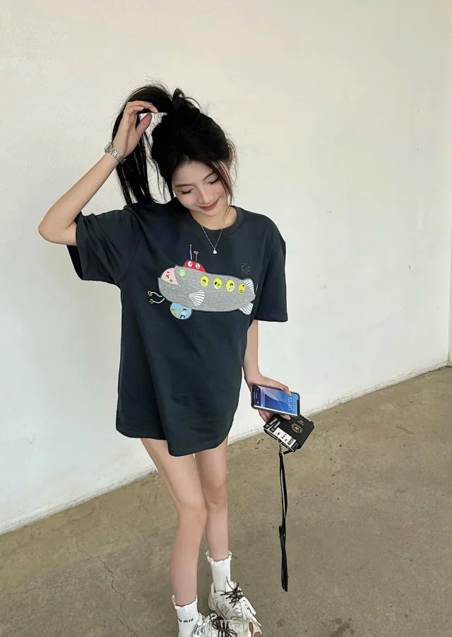 zok 공장 / 로에베 남성 여성 반팔 티셔츠