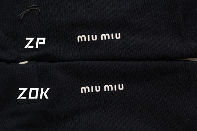 zok 공장 / 미우미우 남성 여성 폴로넥 반팔 셔츠