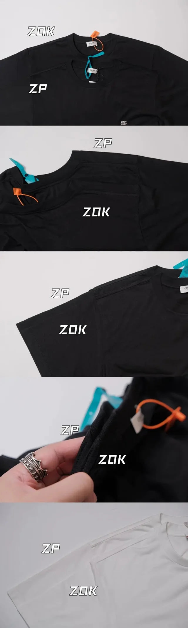 ZOK /  셀린느 개선문 클래식 자수 로고 반팔
