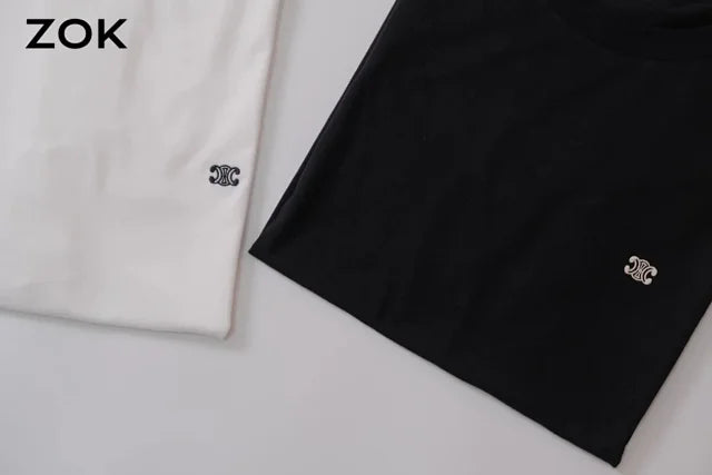 ZOK /  셀린느 개선문 클래식 자수 로고 반팔