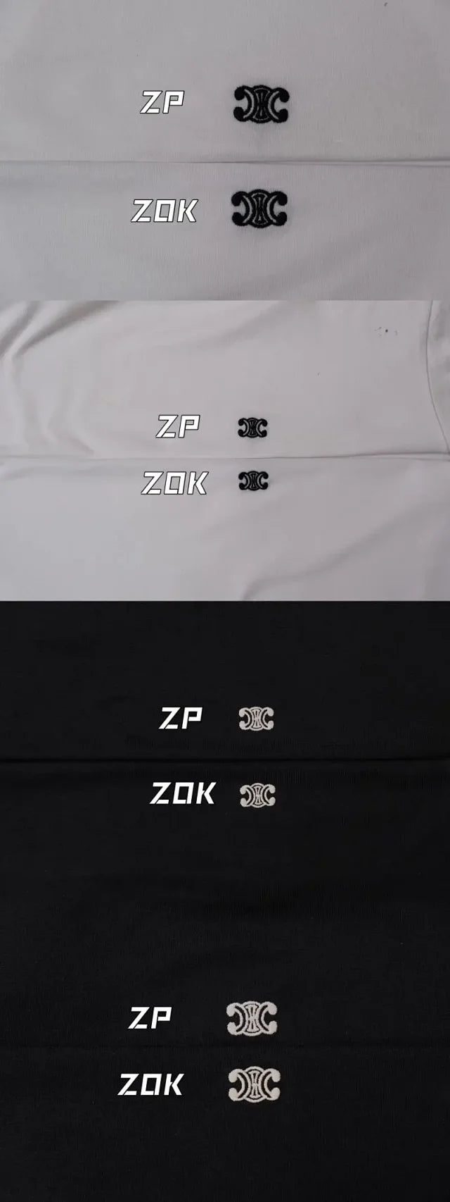 ZOK /  셀린느 개선문 클래식 자수 로고 반팔