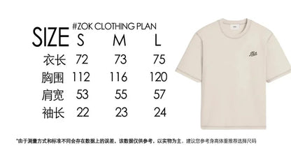 ZOK / 아미 반팔티I 레터링 자수 반팔