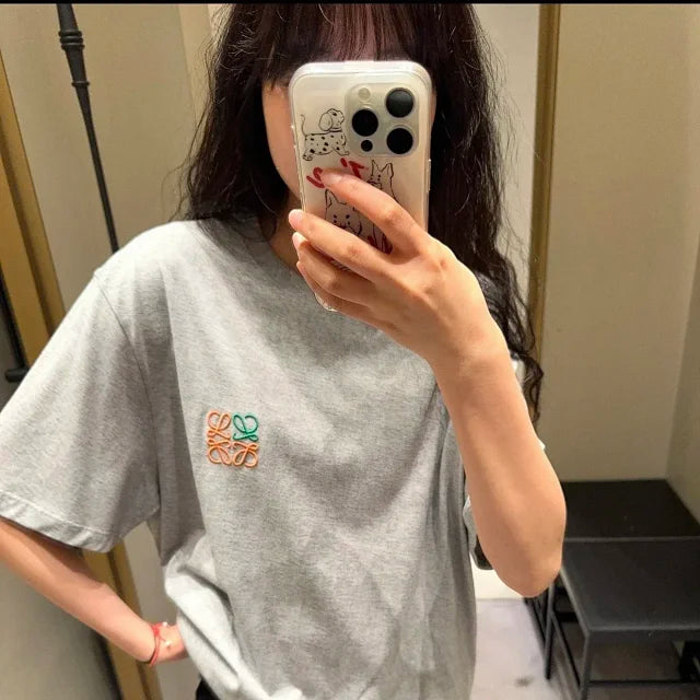 zok 공장 / 로에베 남성 로고 자수 반팔 티셔츠