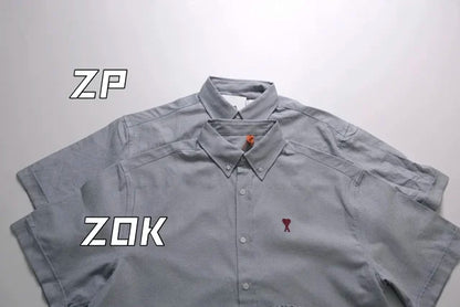 zok 공장 / 아마니 남성 하트 셔츠 반팔 셔츠