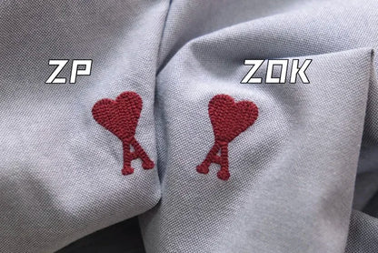 zok 공장 / 아마니 남성 하트 셔츠 반팔 셔츠