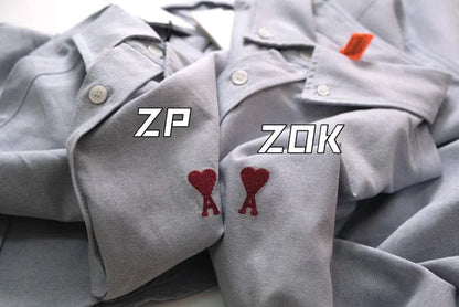 zok 공장 / 아마니 남성 하트 셔츠 반팔 셔츠