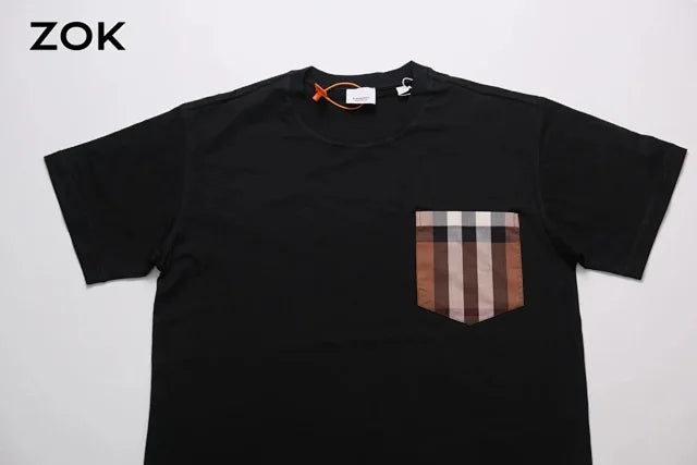 zok 공장 / 버버리 남성 체크 포켓 반팔 티셔츠