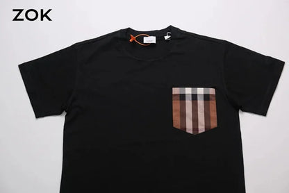 zok 공장 / 버버리 남성 체크 포켓 반팔 티셔츠