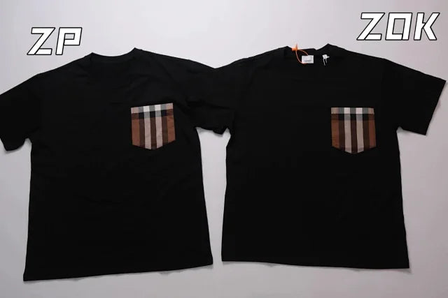 zok 공장 / 버버리 남성 체크 포켓 반팔 티셔츠