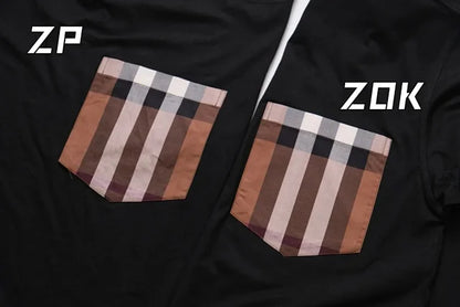 zok 공장 / 버버리 남성 체크 포켓 반팔 티셔츠