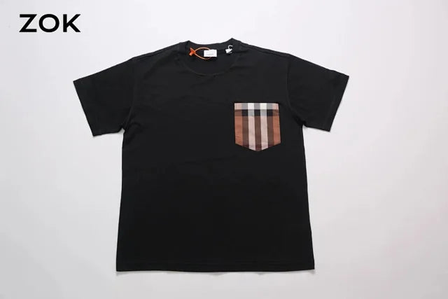 zok 공장 / 버버리 남성 체크 포켓 반팔 티셔츠