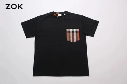 zok 공장 / 버버리 남성 체크 포켓 반팔 티셔츠