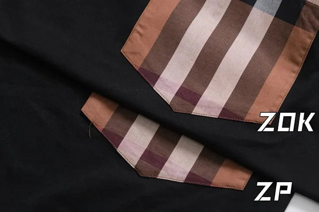 zok 공장 / 버버리 남성 체크 포켓 반팔 티셔츠