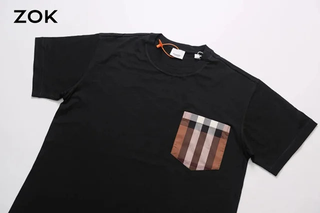 zok 공장 / 버버리 남성 체크 포켓 반팔 티셔츠