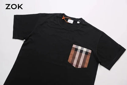 zok 공장 / 버버리 남성 체크 포켓 반팔 티셔츠