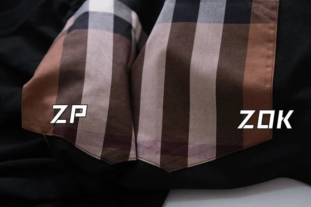 zok 공장 / 버버리 남성 체크 포켓 반팔 티셔츠