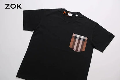 zok 공장 / 버버리 남성 체크 포켓 반팔 티셔츠