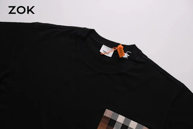 zok 공장 / 버버리 남성 체크 포켓 반팔 티셔츠