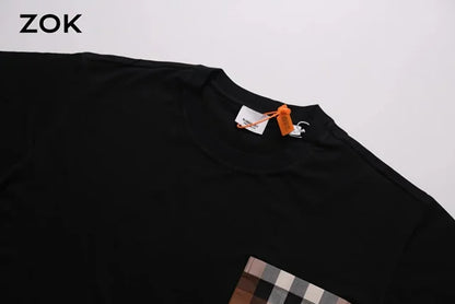 zok 공장 / 버버리 남성 체크 포켓 반팔 티셔츠