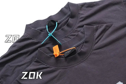 ZOK /  발렌시아가 파리 테이프 프린트 반팔 워싱 블랙