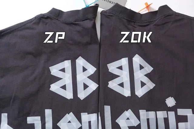 ZOK /  발렌시아가 파리 테이프 프린트 반팔 워싱 블랙