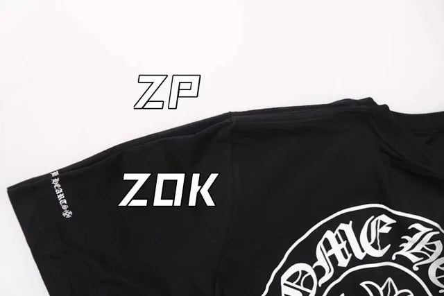 ZOK / 크롬하츠 반팔티 , 등판 말발굽 프린트 로고 반팔