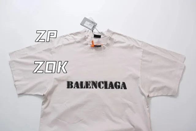 ZOK / 발렌시아가  파리 SS24 레터링 효과 반팔