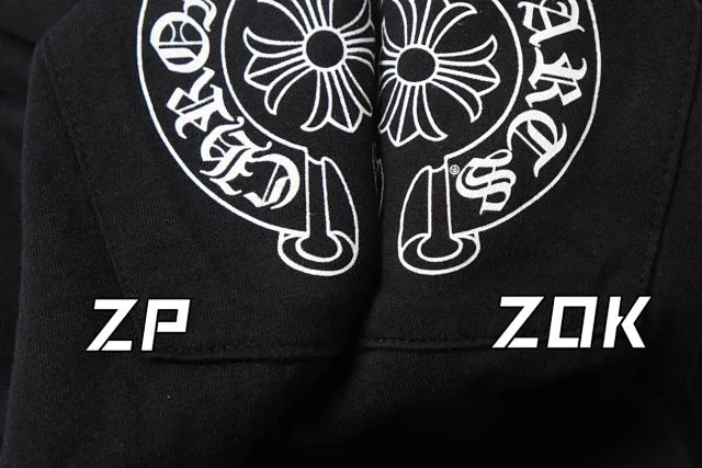 ZOK / 크롬하츠 반팔티 , 등판 말발굽 프린트 로고 반팔
