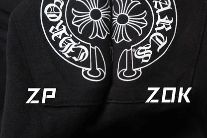ZOK / 크롬하츠 반팔티 , 등판 말발굽 프린트 로고 반팔