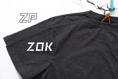ZOK / 로에베 반팔티 ,로고 자수 차콜 그레이