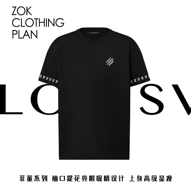 ZOK / 루이비통 반팔티 ,  v니트소매 로고 반팔