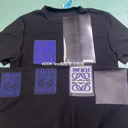 ZOK / 로에베 반팔티 ,  가슴 자수 반팔