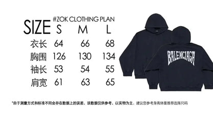 zok/발렌시아가 남성 후드티