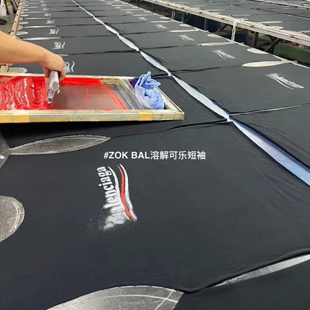ZOK / 발렌시아가 웨이브 반팔티 , 파도 콜라 퍼지 반팔