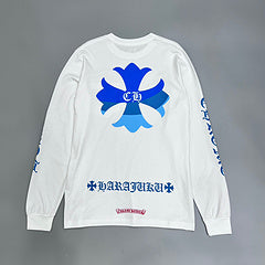 zb/크롬하츠 그라데이션 블루 크로스 긴팔