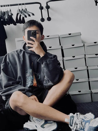꼬부기 / 발렌시아가 도쿄타워 후드티