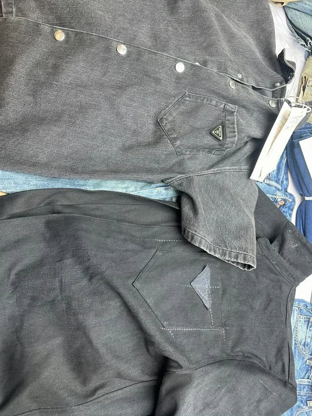 꼬부기 / 프라다 데님 셔츠 블랙