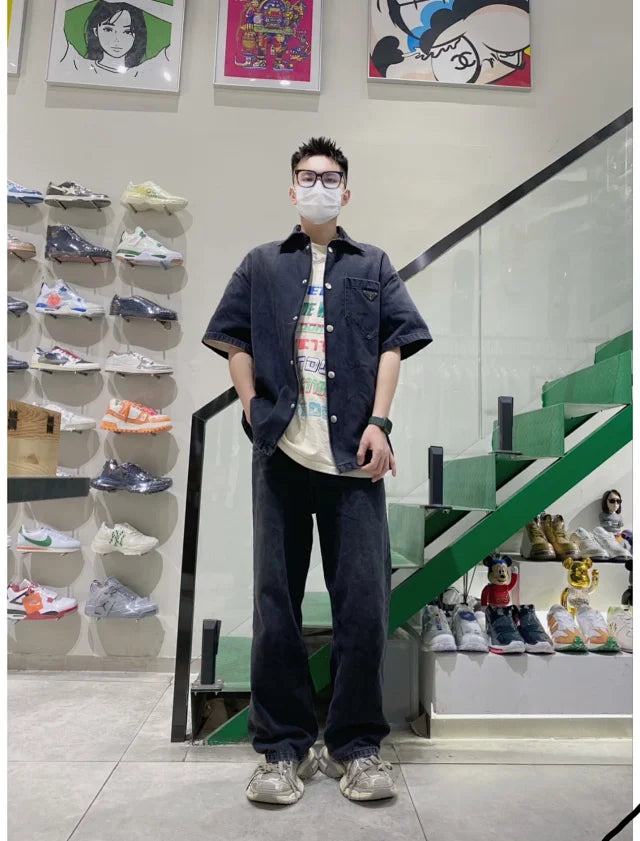 꼬부기 / 프라다 데님 셔츠 블랙