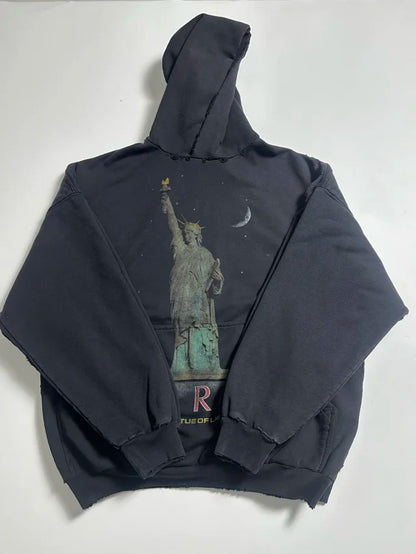 꼬부기 / 발렌시아가 후드티 , 24fw 자유의여신상후드/카멜프린트/3D입체컷팅/핸드메이드