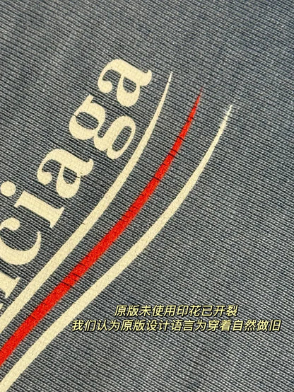 꼬부기 / 발렌시아가 남성 블루콜라 반팔 티셔츠