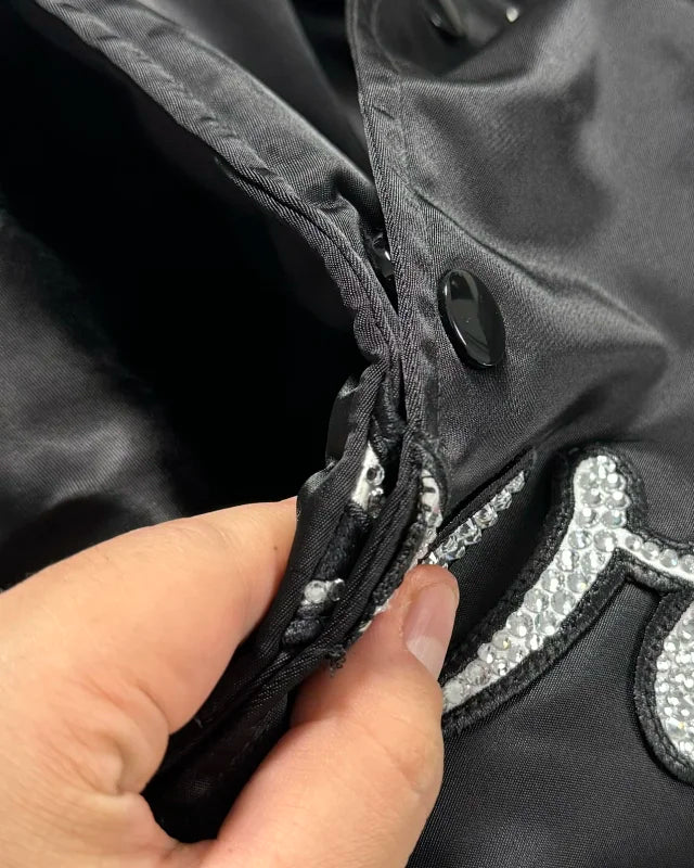 꼬부기 / 루이비통 야구점퍼 , 루이비통 자수 나일론 베이스볼 블루종 블랙